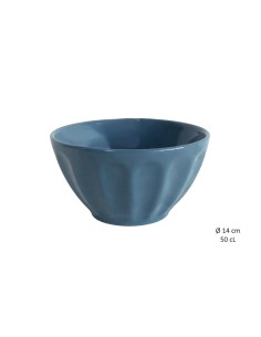 Bol cannele bleu canard 50cl gres