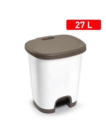 Poubelle   pedale 27 l taupe