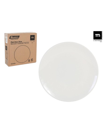 Assiette plate 26cm monaco ivory ecla
