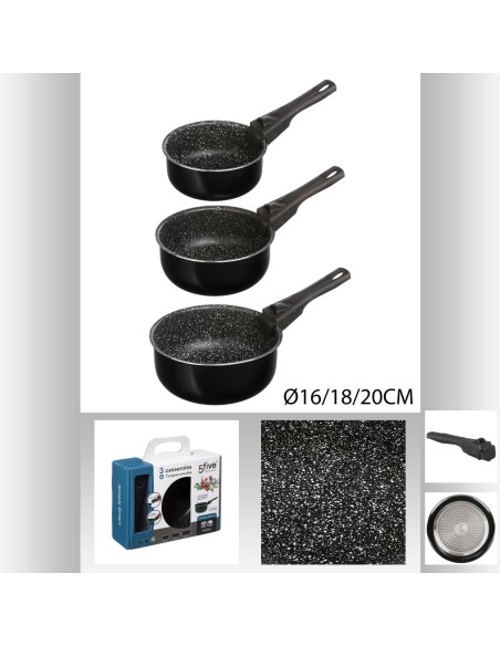 Casserole pierre   poign D. 21 x H. 8,5 cm