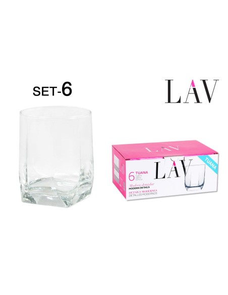 Set 6 verres eau tuana