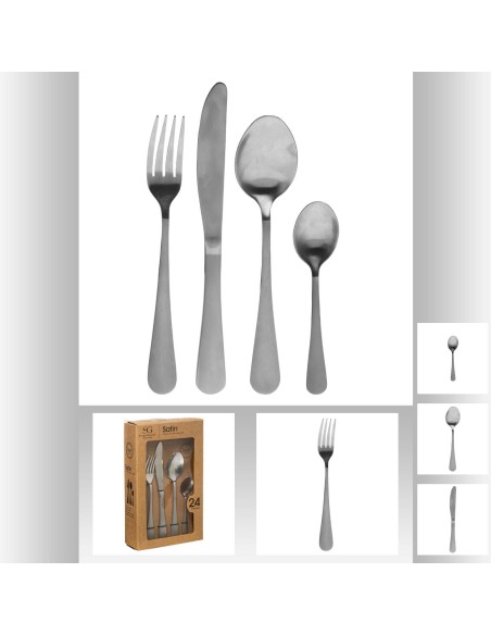 Menagere inox 24p satin