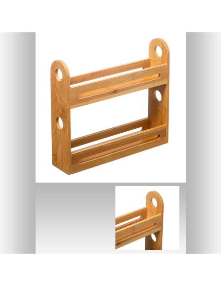 Etagere 2niv bambou L. 31,5 x P. 22,5 x H. 26 cm