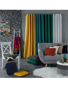 Coussin passepoil 60 x 60 cm coton uni panama terracotta