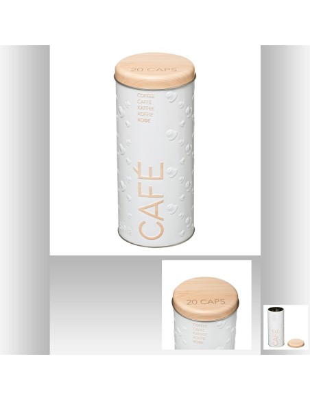 Boite capsule scandi nat br6 D. 7,5 x H. 17,5 cm