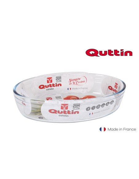 Plat verre oval 25x17cm quttin