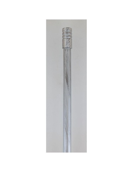 Tringle extensible bistrot 135 x 225 x 1 embout cylindre strie   argent noir