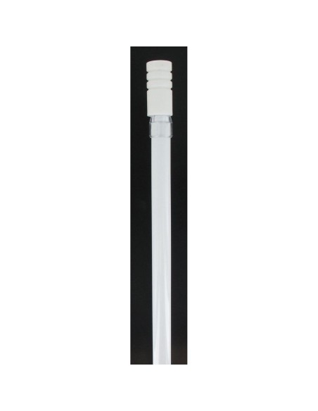 Tringle extensible bistrot 85 x 135 x 1 embout cylindre strie   blanc