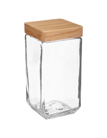 Bocal verre pin carre 2l L. 11 x P. 11 x H. 22,5 cm