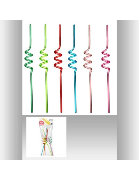Pailles tourbillon x6