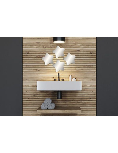 Set de 4 miroirs etoiles 19x20cm 2mm   uni