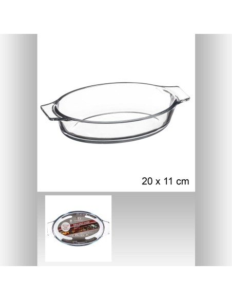 Mini plat oval verre 20x11