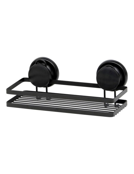 Panier rectangulaire metal sur ventouses   noir