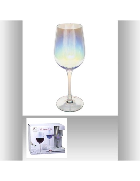 Verre vin x6 fantasy 38cl