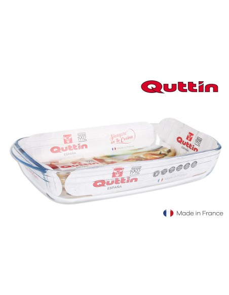 Plat verre rect. 39x24cm quttin