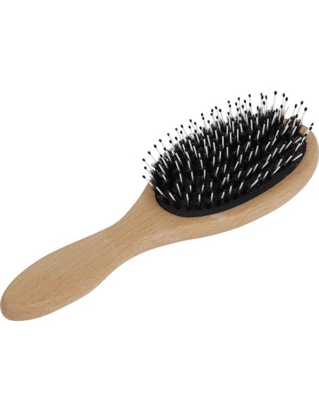 Brosse a cheveux plate forme arrondie   bois