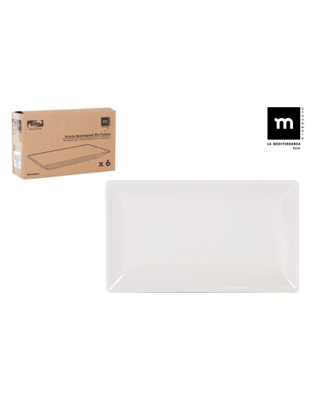 Plat rect. Ivory brillan 25x15cm elite