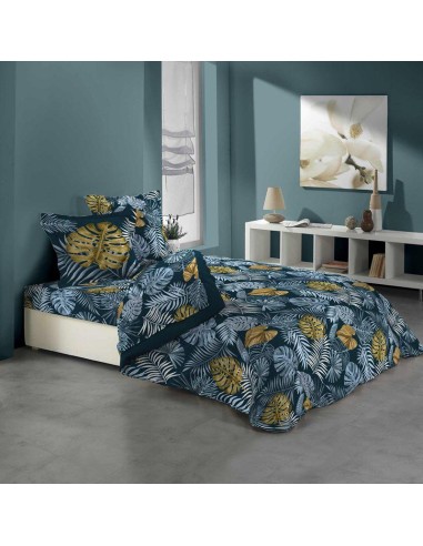 parure drap 4 p. imprime 57 fils allover betty blue