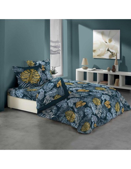 parure drap 4 p. imprime 57 fils allover betty blue