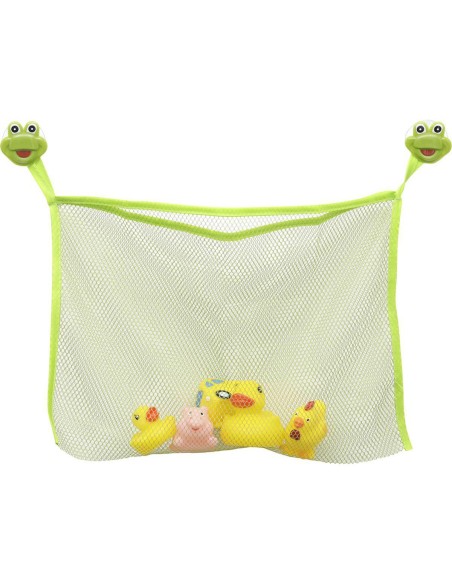 Filet a jouets polyester sur ventouses deco grenouille   enfantine