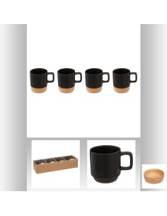 Coff 4 tasses modern wood 12cl
