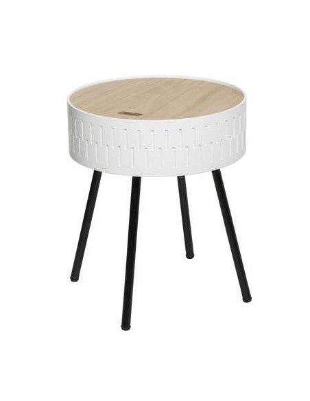 Table cafe coffre shiro blc