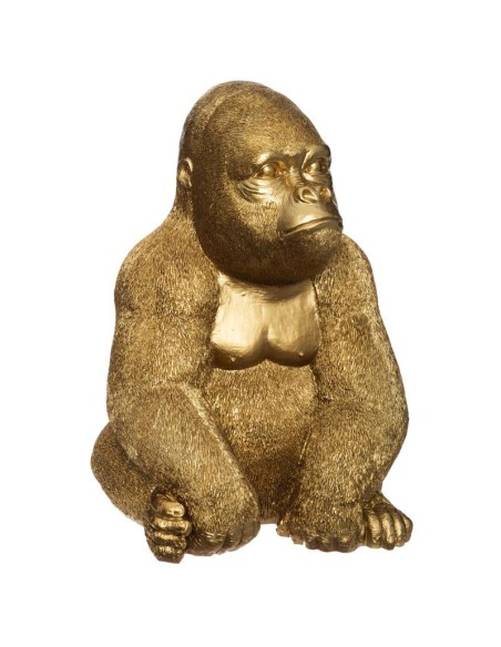 Obj resine gorille or h22cm