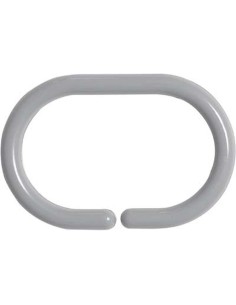 Set de 12 anneaux de douche pp   gris perle