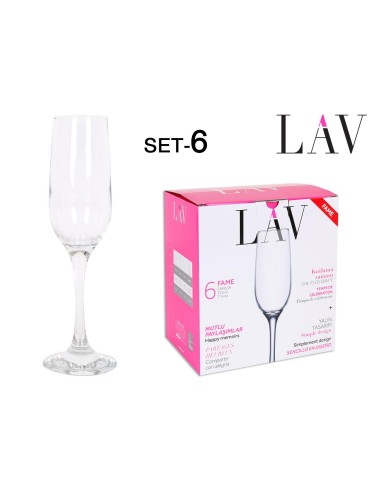 Set 6 coupes champagne 