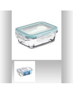 Boite carre ver 0,8l clipeat L. 16 x P. 16 x H. 7,4 cm