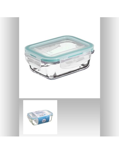 Boite carre ver 0,8l clipeat L. 16 x P. 16 x H. 7,4 cm