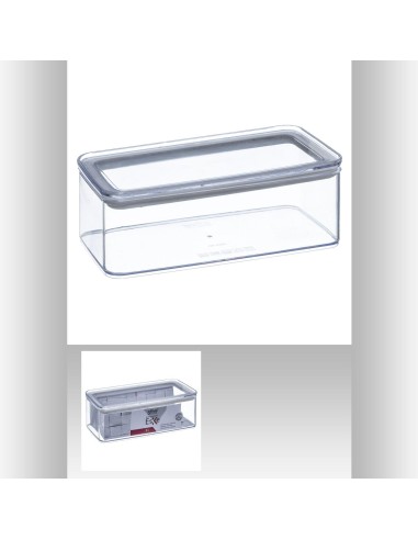 Bocal rectangle ps 1l eske L. 20,4 x P. 10,3 x H. 7 cm