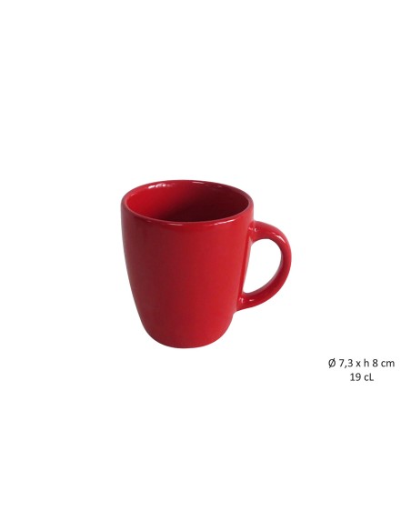 Mug bombe rouge pm 19cl  gres