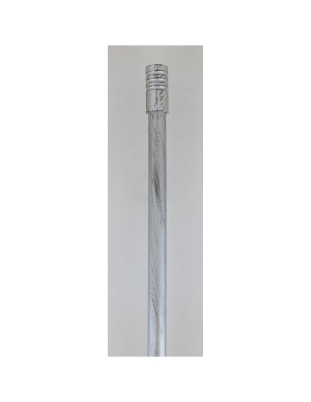 Tringle extensible bistrot 170 x 300 x 1 embout cylindre strie   argent noir