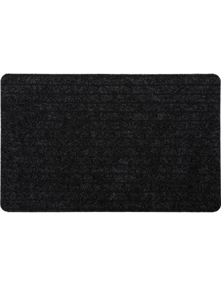 Tapis chloe 50x80cm polypro latex   gris noir