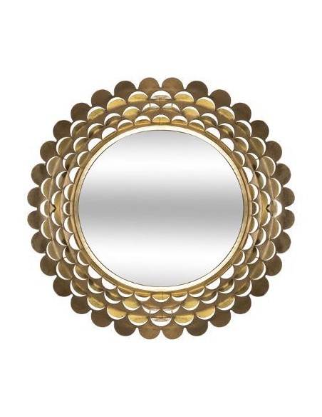 Miroir met fleur or d91