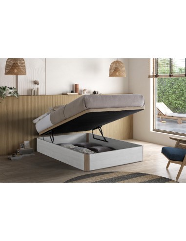 16683 - sommier coffre relevable hypnos blanc artic 160cm