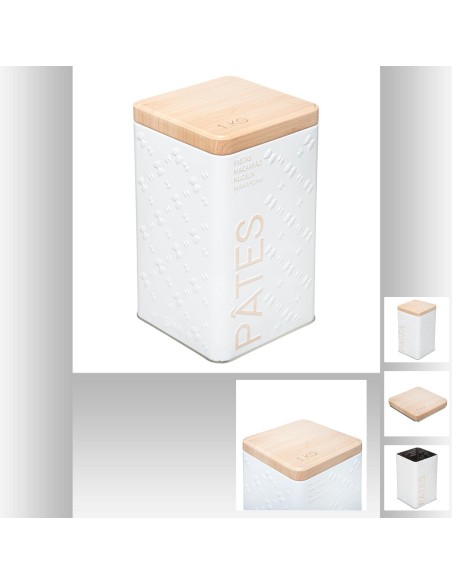 Boite pates scandi nat br6 L. 10,5 x P. 10,5 x H. 18,5 cm