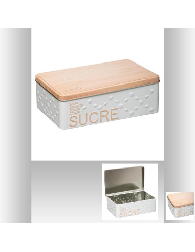 Boite sucre mx scandi  L. 20 x P. 13 x H. 6,5 cm