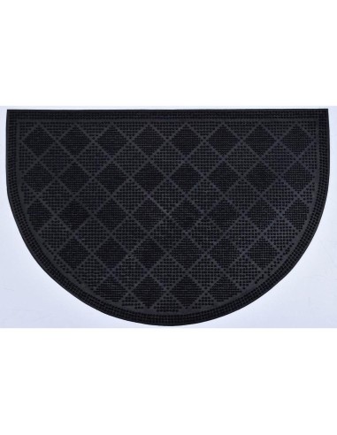 Tapis drew demi lune 40x60cm damier caoutchouc   noir