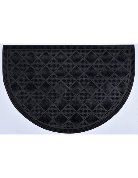 Tapis drew demi lune 40x60cm damier caoutchouc   noir