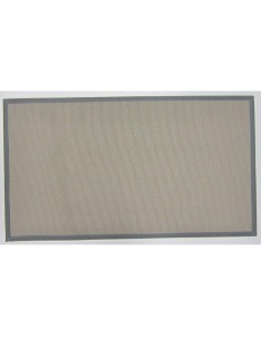 Tapis john 50x80cm vinyle tisse bicolore   taupe beige