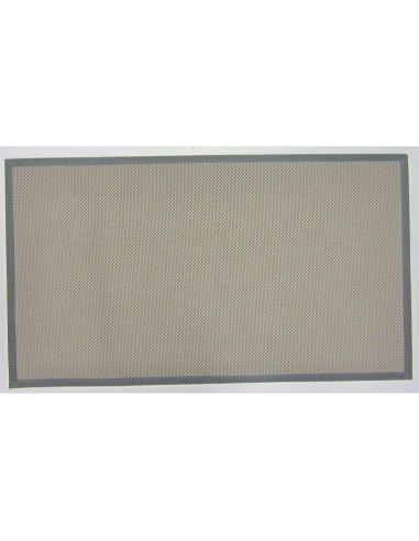 Tapis john 50x80cm vinyle tisse bicolore   taupe beige