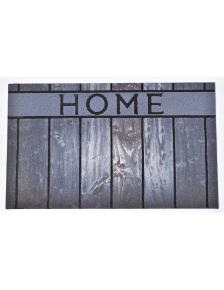 Tapis imp 45x75cm caoutchouc   effet bois gris