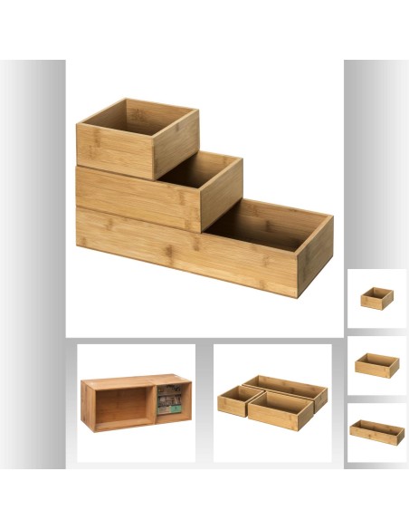 Orga couli x3 bambou ts L. 38 x P. 15 x H. 20,7 cm