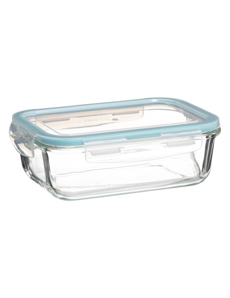 Boite carre ver 1,18l clipeat L. 18,2 x P. 18,2 x H. 7,6 cm