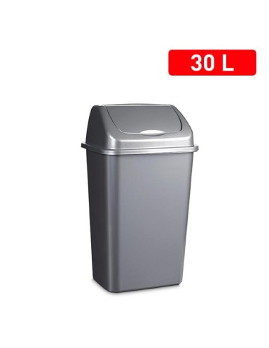 Poubelle 30 l argent