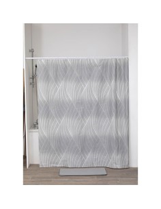 Rideau de douche peva 180x180cm 12 anneaux blanc   plaza