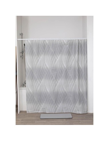 Rideau de douche peva 180x180cm 12 anneaux blanc   plaza