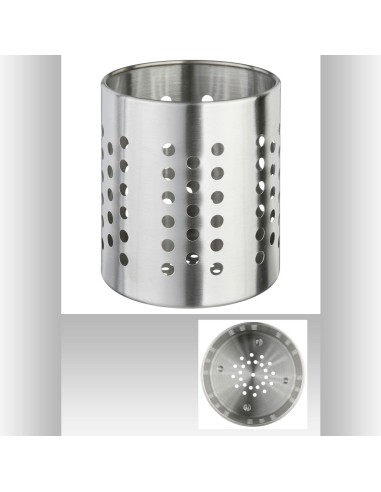 Pot couvert inox D. 12 x H. 13 cm